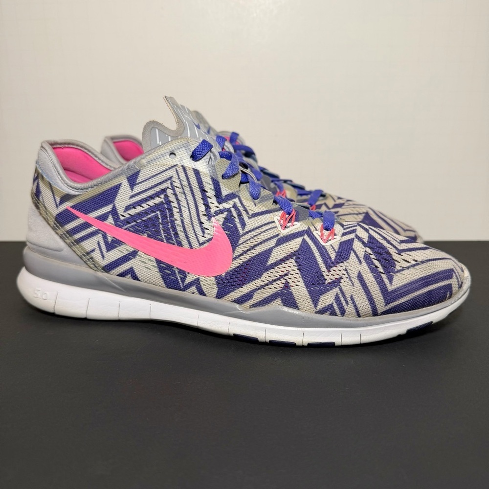 Womens NIKE Free 5.0 TR Fit 5 PRT Purple Graphic Running Shoes / Size 9.5